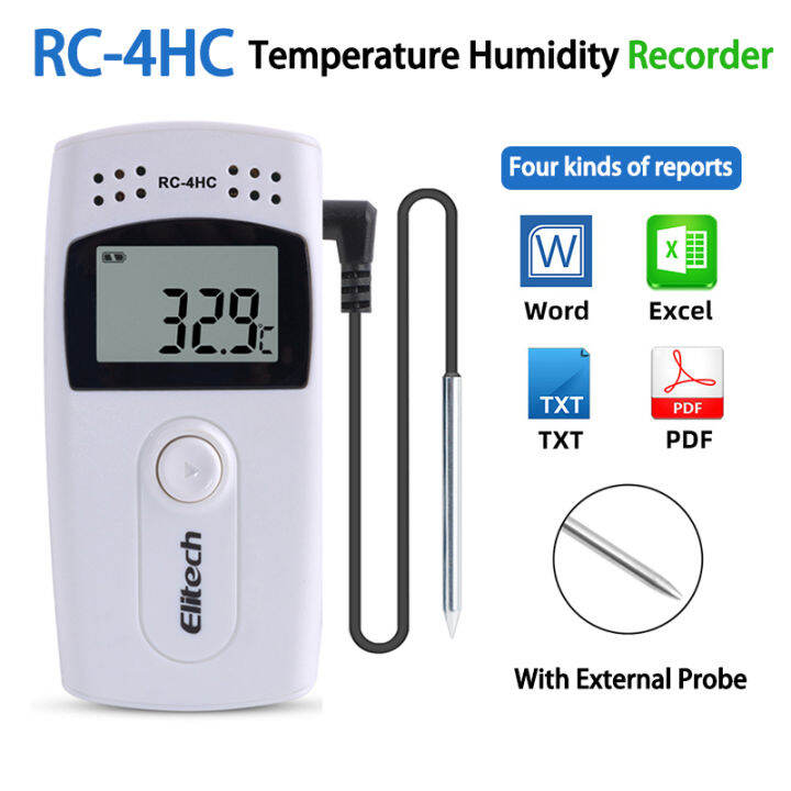 RC4HC Digital Temperature Data Logger 16000 Point Recorder Alarm