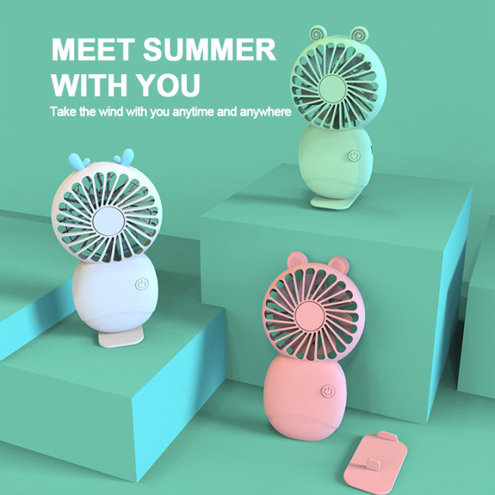 Handheld Fan Mini Pocket Fan 800 Mah Easy To Carry Mobile Phone Holder ...