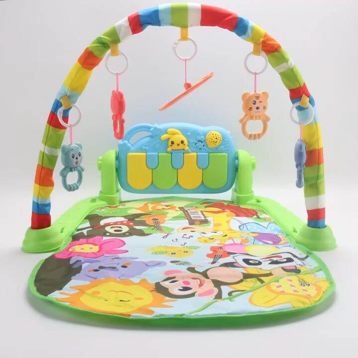 Baby Music Rack Play Mat with Piano Keyboard Early Education Gym