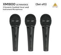 ไมค์แพ็ค 3 ตัวBEHRINGER รุ่น ULTRAVOICE XM1800S  Dynamic Cardioid Vocal and Instrument Microphones ไมค์โครโฟน 3ตัว