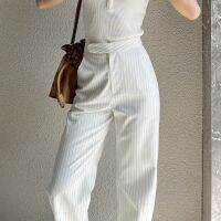 P25 - White Stripe Moonchild Pants ปิดรับตัดตามสัดส่วนชั่วคราว