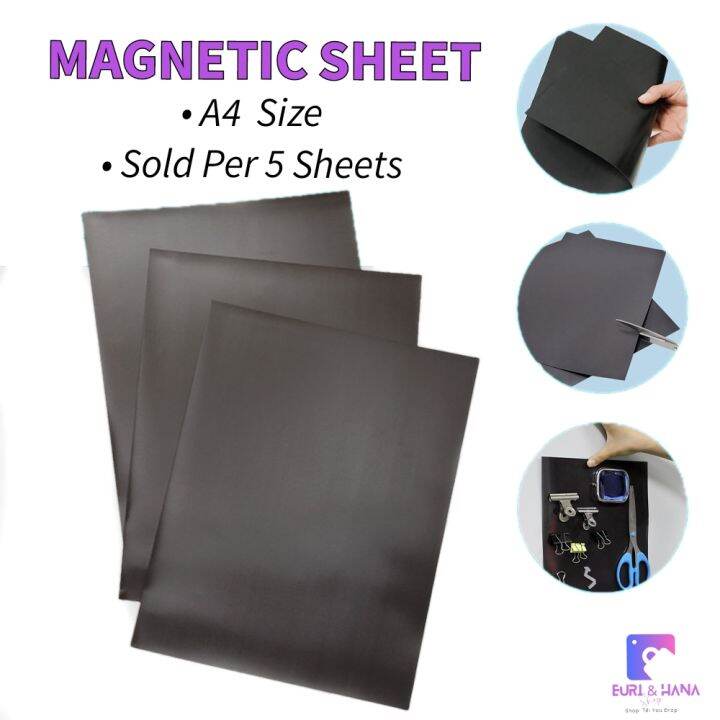 MAGNETIC SHEET A4 Size Sold Per 5 Sheets Strong Magnetism Easy To Cut ...