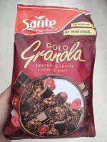 Sante Granola Gold Nuts&amp;Honey อาหารเช้าธัญพืช ผสมถั่วเฮเซลนัท พีแคน อัลมอนด์ เมล็ดมะม่วงหิมพานต์ และน้ำผึ้ง 300g.