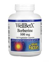 Berberine | Three Brands - Natural Factors Wellbetx , Solaray , Swanson | Blood Sugar Support (400 or 500 mg Vegetarian Capsules)