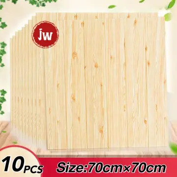 BHW Wallpaper Big Size 70cm*70 cm XPE 3D Wall Foam Sticker Wood