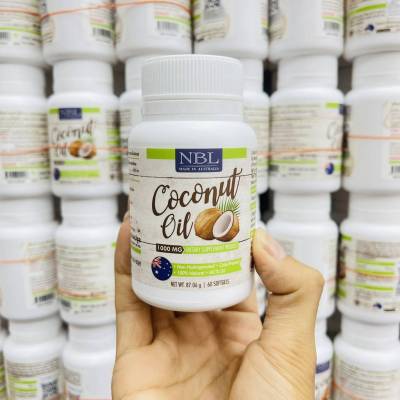 น้ำมันมะพร้าว 💥น้ำมันมะพร้าวสกัดเย็น (NBL)  Coconut oil 60เม็ด 1000 Mg. แท้💯