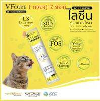 VF core อาหารเสริม L-Lysine กระตุ้นภูมิคุ้มกัน เสริมการรักษาหวัดแมว 30 ซอง(1 กล่อง)