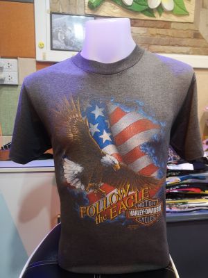 เสื้อยืด​Harley​ 3D​EMBLEM​ อก​21​ ยาว​29​ ไหล่19​ ผ้า50/50