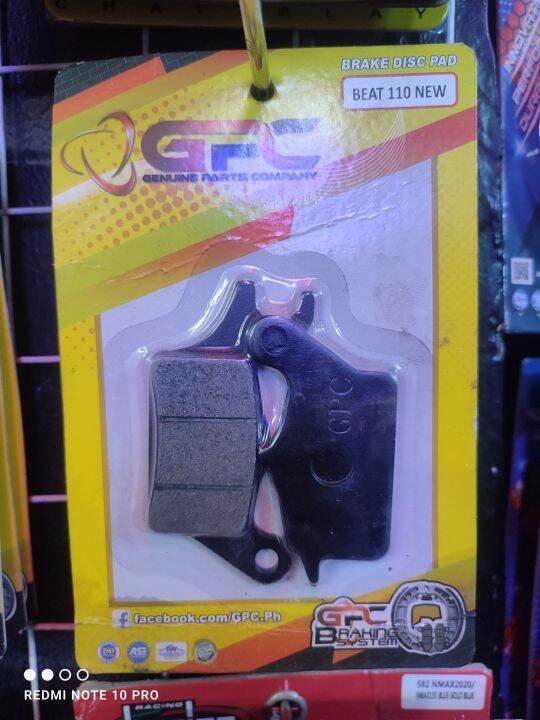 GPC BRAKE PAD BEAT CARB / BEAT FI /CLICK 125150 V2 / SCOOPY / ZOOMER X