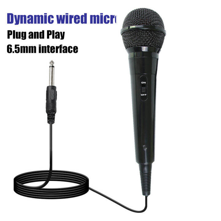 Dynamic Wired Microphone with 2m Cable ON/Off Switch Handheld
