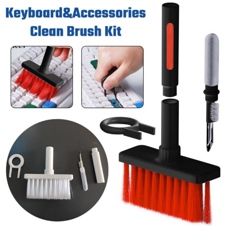 JJYY1PC 5 in 1 Keyboard Cleaner Laptop Earphone Dust Cleaning Brush  Tools,Multi-Function Computer Cleaning Tools Kit,Keyboard Cleaner Dust  Remover Key Puller, for Earphones Cleanin