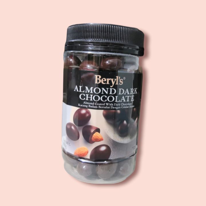 Beryls​ Almond​ Chocolate​ 450​กรัม​ ฝาสีดำ​ ดาร์กช็อกโกแลต