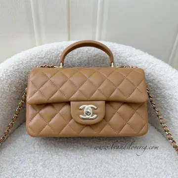 New 23P 2023 CHANEL Medium Hobo Flap Bag Caviar Beige Caramel