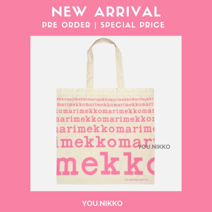 [New color] marimekko logo tote bag - pink