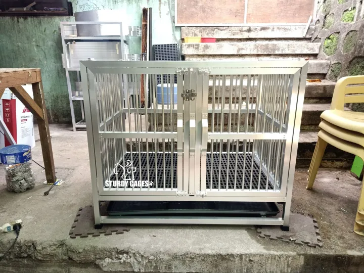 2ft x 3ft x 2ft dog cage heavy duty rust proof 2doors for small breed