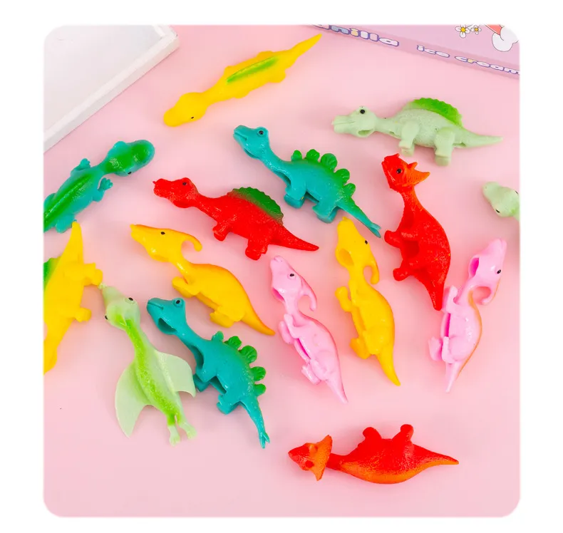 Creative Finger Catapult Dinosaur Slingshot Sticky Wall Toys For