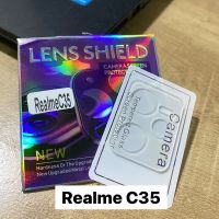 ?พร้อมส่งในไทย?ฟิล์มกระจกเลนส์กล้อง (เเบบใส) 3D สำหรับรุ่น Realme C35 ฟิล์มกระจะติดเลนส์มือถือ