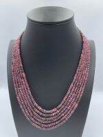 Natural ruby beads  from Africa (4.5-5.0 MM) ลูกปัดทับทิมจากแอฟริกา