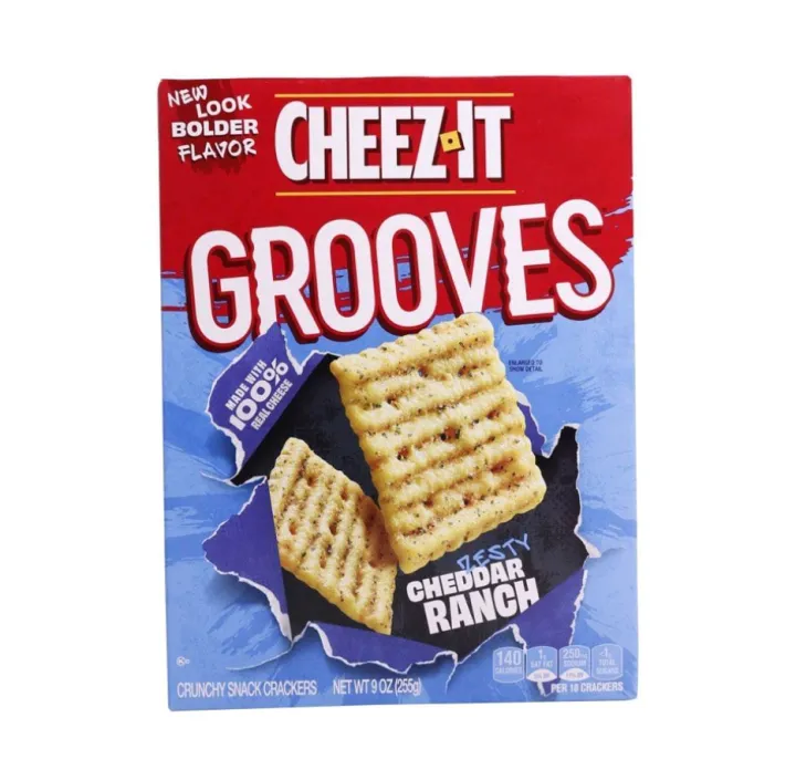 Cheez It Grooves Zesty Cheddar Ranch Crunchy Snack Crackers 255g Lazada PH