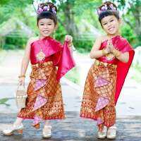 ?พร้อมส่งจ้า​ชุดไทยสไบผ้าถุงหน้านางระบายพริ้วแต่งโบว์​ซิปซ่อนผ้าหลังกระโปรงสม๊อคหลัง​ สไบสม๊อคหลังสวมใส่ง่ายสีสันสดใส​