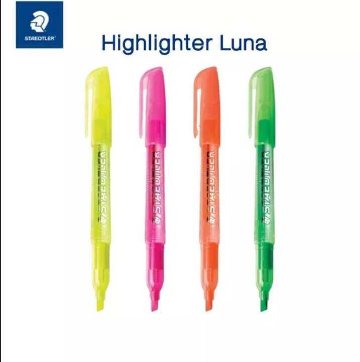Staedtler Luna ปากกาเน้นข้อความ ลูน่า สีสะท้อนแสง Highlighter Brite 4