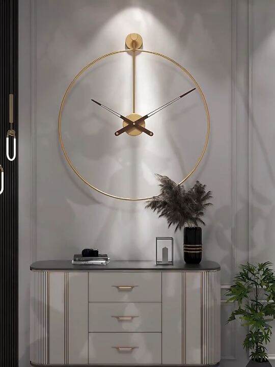 Spot】Light Luxury Simple Clock Wall Decoration Home Living Room Bedroom ...