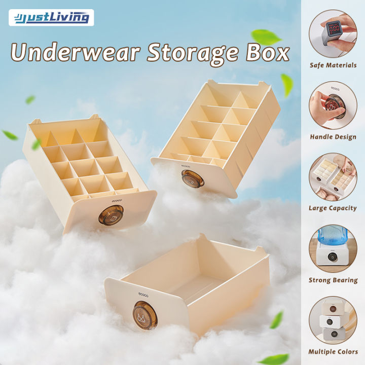 Storage Box with Handle Strong Bearing Compartment Stackable