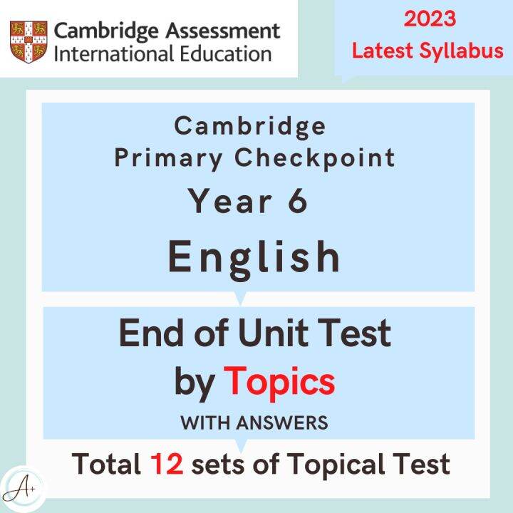 [hardcopy]cambridge Primary Checkpoint Y6 English Topical Test Paper Answer Igcse Year 6