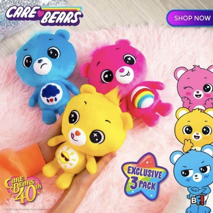 usa-พร้อมส่ง-ตุ๊กตาแคร์แบร์-รุ่นใหม่-เบบี๋-1ชุด-3ตัว-new-care-bear-baby-cubs-2022-ของแท้-จากอเมริกา