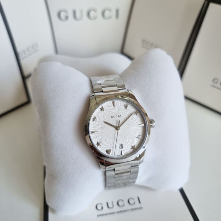 ประกันศูนย์ไทย-นาฬิกาข้อมือ-gucci-g-timeless-watch-หลักรูปดาว-ผึ้ง