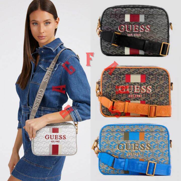 Guess VIKKY II CAMERA CROSSBODY - Borsa a tracolla - stone