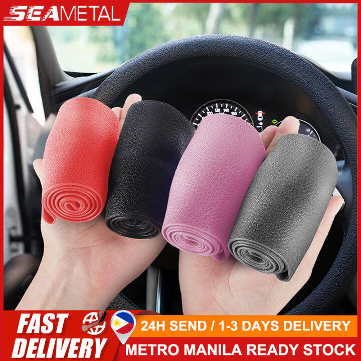 SEAMETAL Car Steering Wheel Cover 3340cm Universal Silica Gel Auto