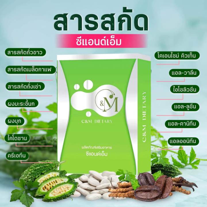 ซีแอนด์เอ็ม-5กล่อง-c-amp-m-ลดน้ำหนัก-สูตรผอมไว