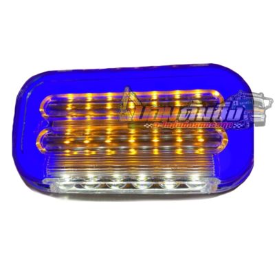 ไฟราวข้าง LED 24v. *(สีน้ำเงิน)ไฟติดรถบรรทุก ไฟวิ่ง ไฟส่องสว่างล่าง กว้าง 10.5 * ยาว 13.5