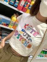 Cutie.colors Cute but psycho crop t-shirt เสื้อครอป