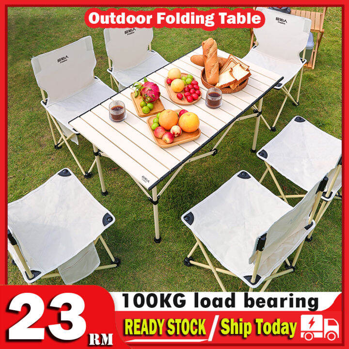 Meja Kerusi Lipat Camping Folding Table Camping Table Chair Foldable