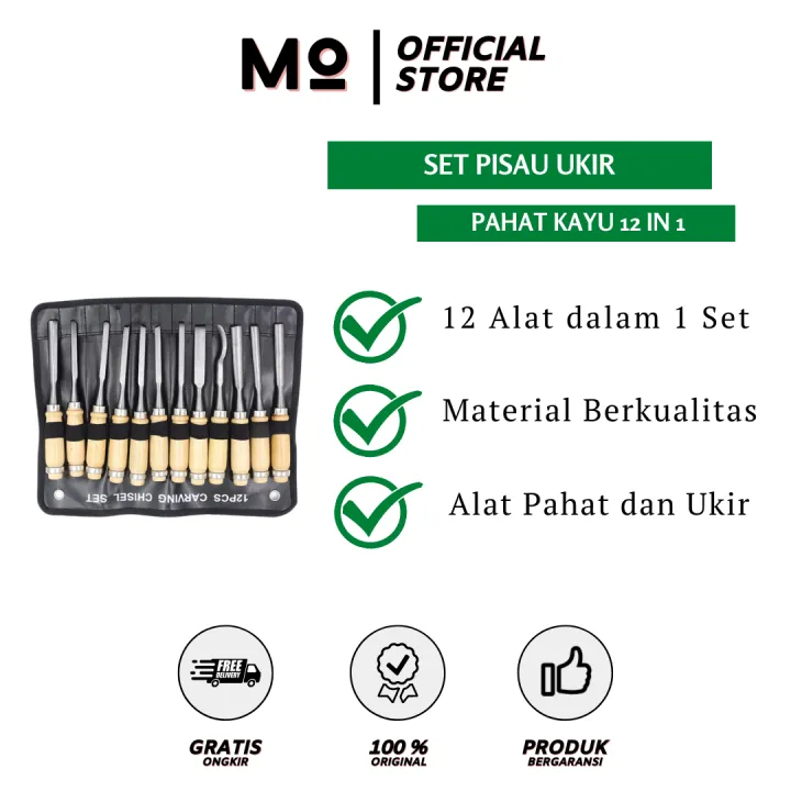 New Produk Pisau Set Pahatan Untuk Furniture Kayu 12 In 1 Ginflash Wood