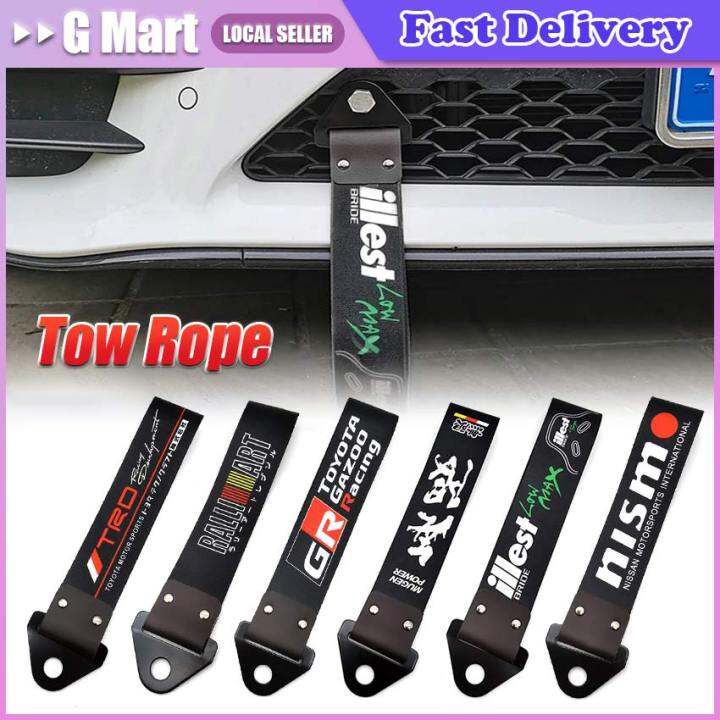 JDM Car Towing Hook Racing Sports Tow Strap Bumper Traction Rope