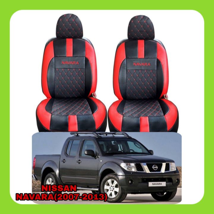 ชุดหุ้มเบาะ-nissan-navara-2007-2013-หนังหุ้มเบาะเข้ารูปตรงรุ่น-ชุดหุ้มเบาะแบบสวมทับ-งานหนังอย่างดี-ขายแยก-ชุดหน้า-ชุดหลัง