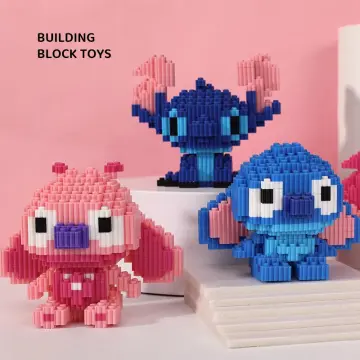 Disney Characters Lilo & Stitch Blocks Anime Dolls To Build Practical  Skills DIY Puzzle Blocks Game