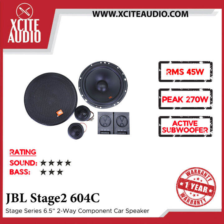 JBL Stage2 604C 6.5" (160mm) 2Way Car Component Speakers Lazada