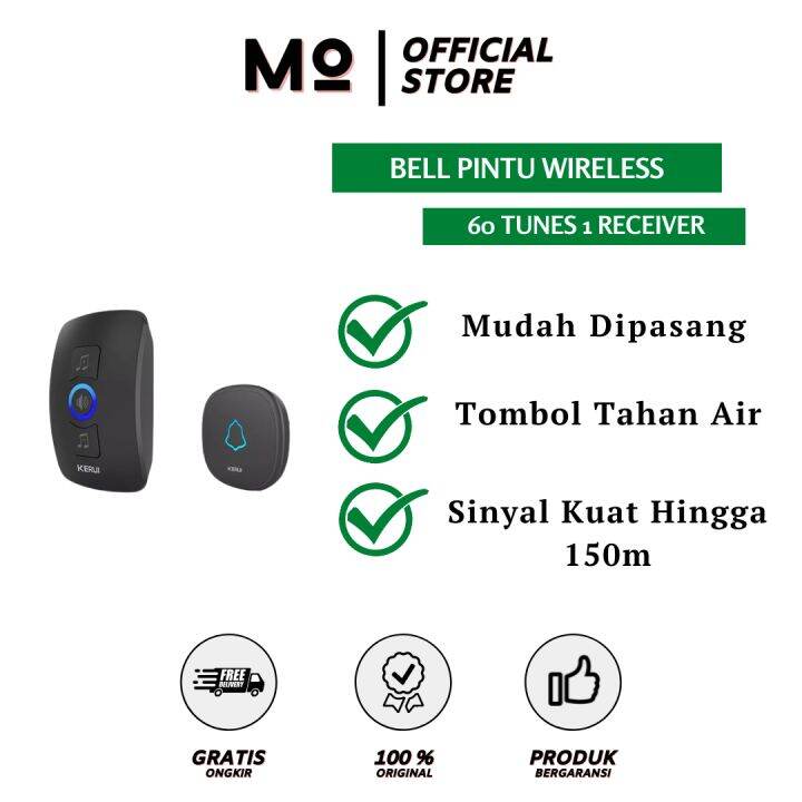 Promo Minggu Ini Bell Rumah Support Multiple Tombol Transmitter dan