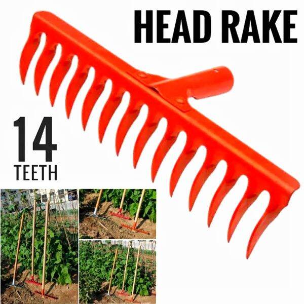 Garden Rake 14 Twisted Tooth Rake Head Heavy Duty Rake Replacement