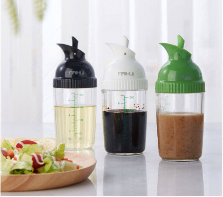 Salad Dressing Shaker Manual Dressing Mixer Leakproof Dishwasher