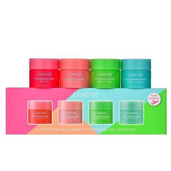 laneige lip sleeping mask ex mini kit ลิปบาล์ม 4 กลิ่น ในเซท Lazada.co.th