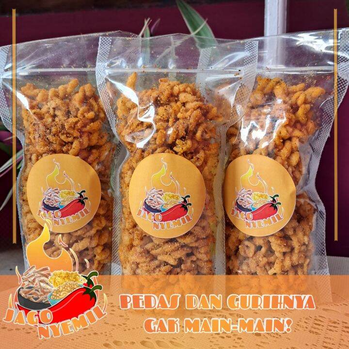 100gr Makaroni Spiral Pedas Jajanan Viral Pedas Dan Nagih Lazada