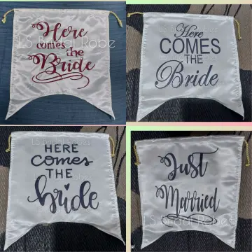 Shop Wedding Banner Here Comes The Bride Online | Lazada.Com.Ph