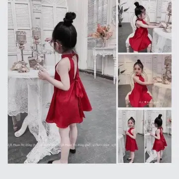 Đầm nhung đỏ cổ yếm Big size 65kg( ko kèm nịch) - Quần Áo Xưởng May ANN