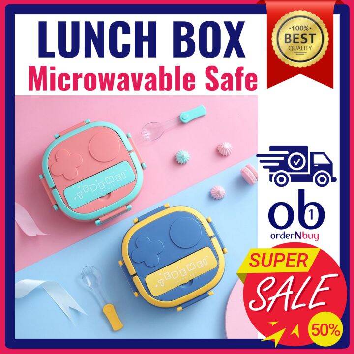 Portable Food Container Divider Meal Office Worker Can Microwave Oven