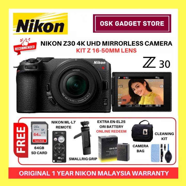 Nikon Z30 Z 30 Mirrorless Camera With Nikkor Z 1650mm VR Lens Early